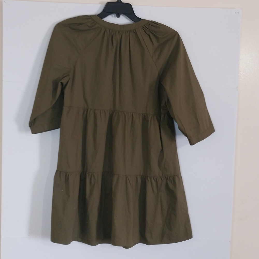 Sanctuary Size M Olive Green Mini Dress Cotton Made In China - Picture 7 of 13